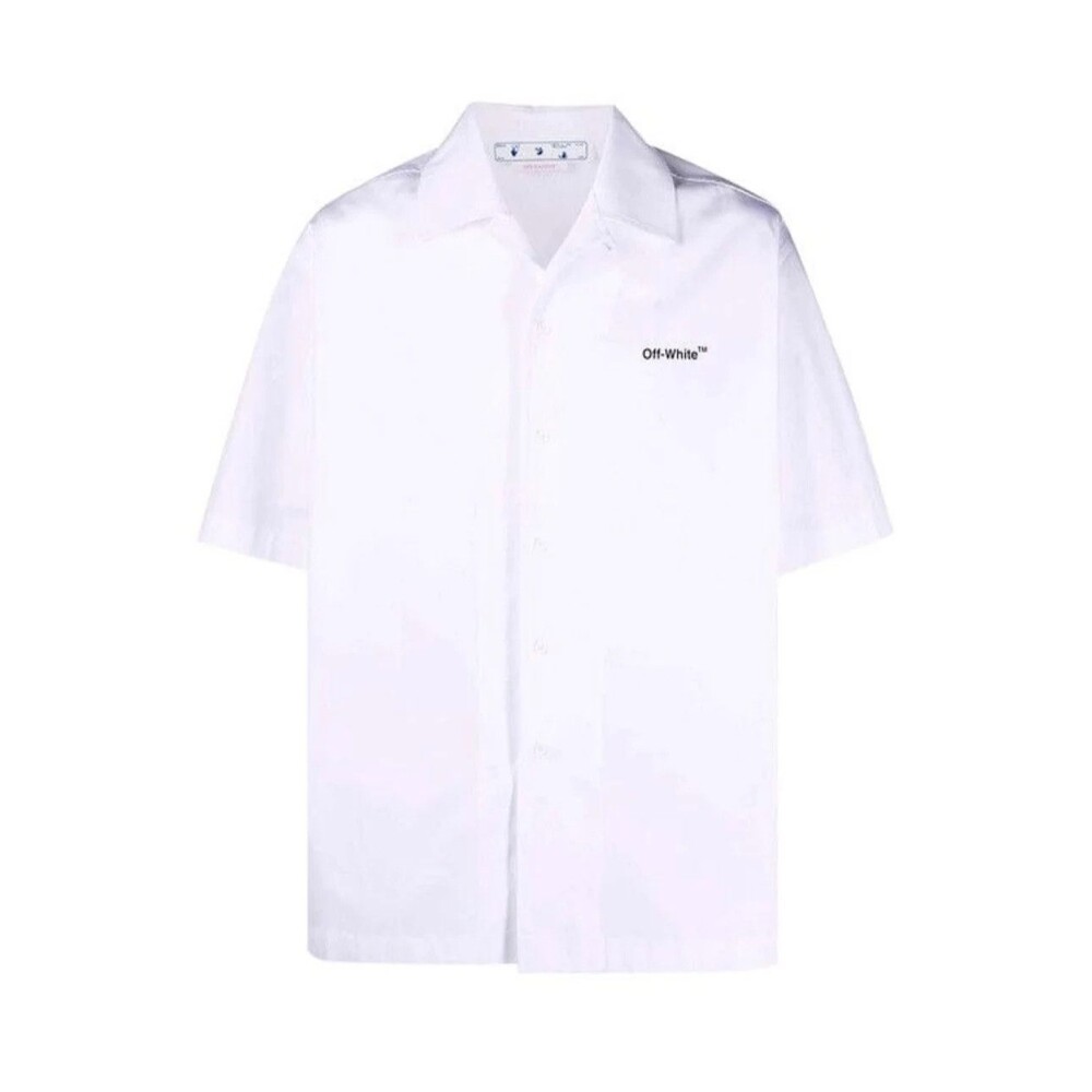 OFF-WHITE Caravaggio Arrow Holiday Shirt – White | Virgil Abloh Short Sleeve But